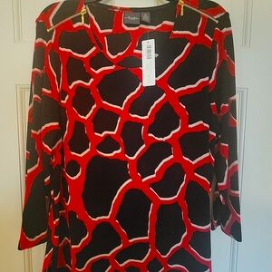 CHICO's Travelers Animal Print Top/Tunic - Size 2